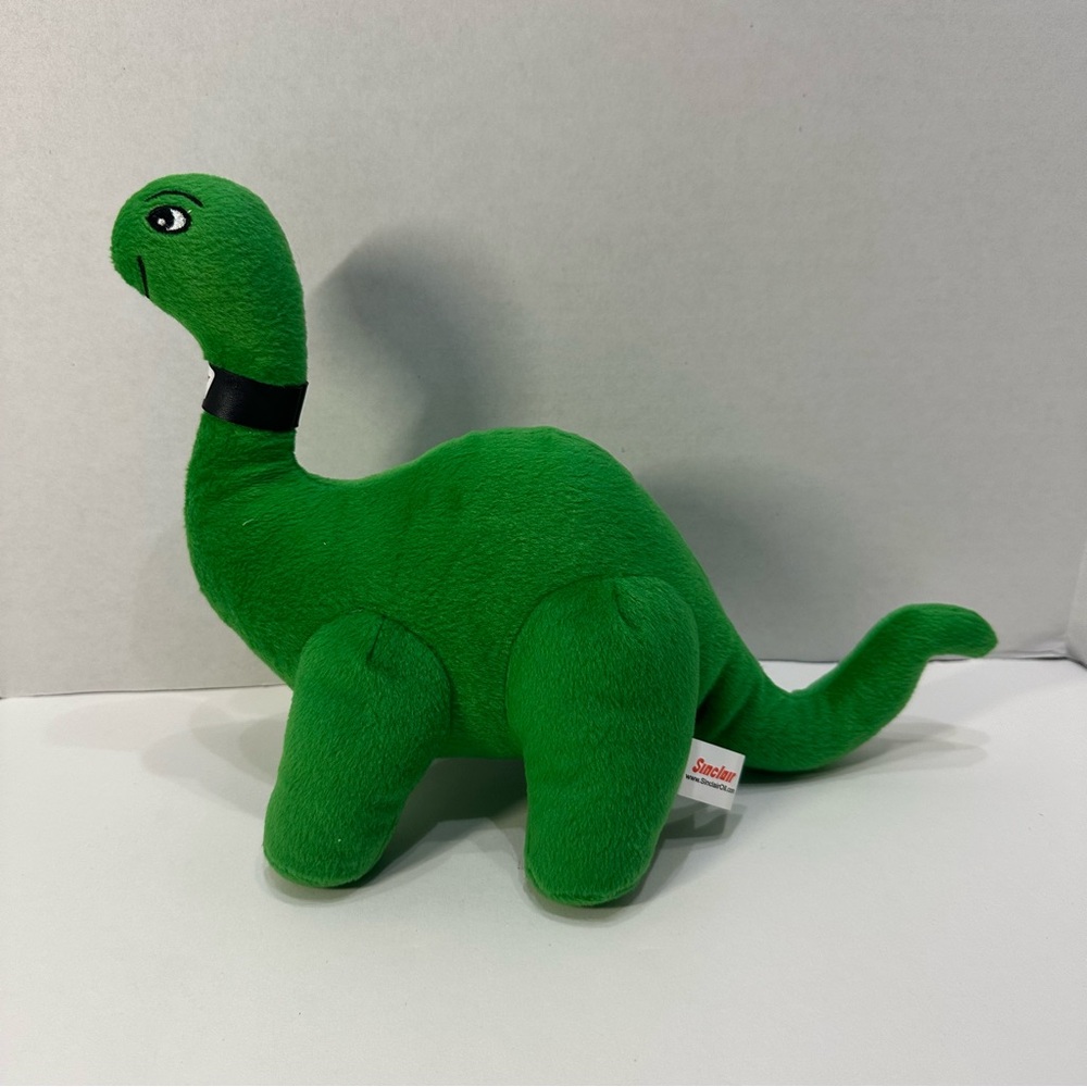 Sinclair Dino Plush Green Dinosaur Gas Station Mascot Advertising Toy 12”